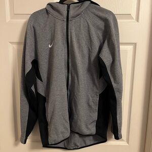 Nike Gray and Black Performance Jacket with Sleek Design